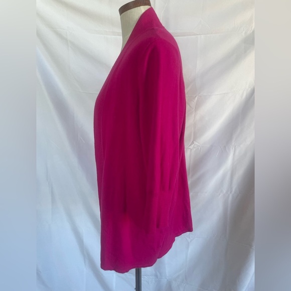 Women's Pink Open Front Sweater size 1X Laura Ashley - Picture 4 of 6